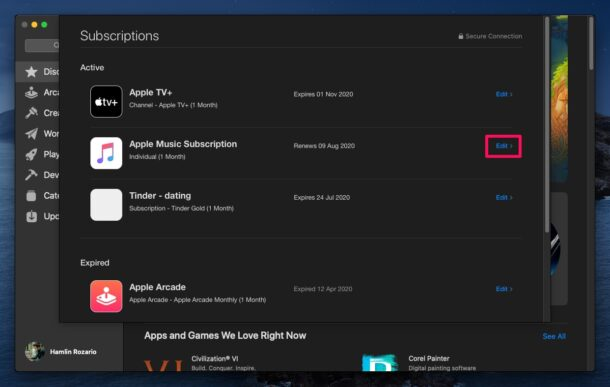 Canceling Subscriptions on Mac