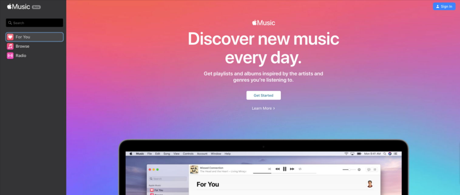 Apple Music website