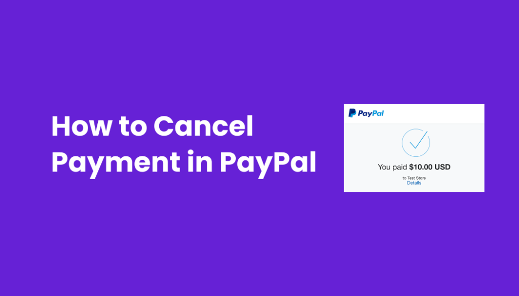 Cancel Paypal Payment