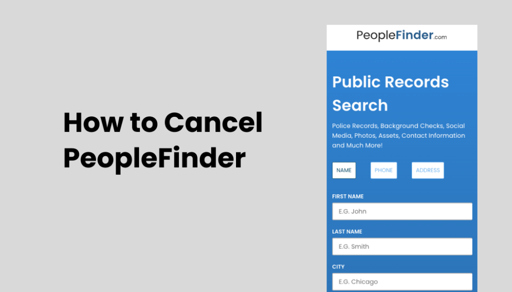 How to Cancel PeopleFinder